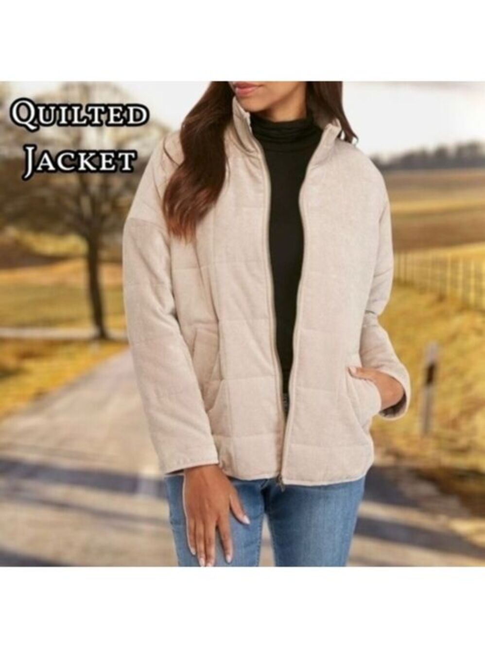 NEW DIRECTIONS NWT Quilted Dolman Sleeve Cozy Bomber Style Jacket/XL